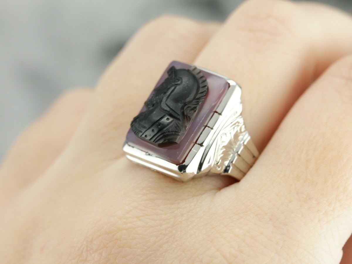 Men's Sardonyx Cameo Ring
