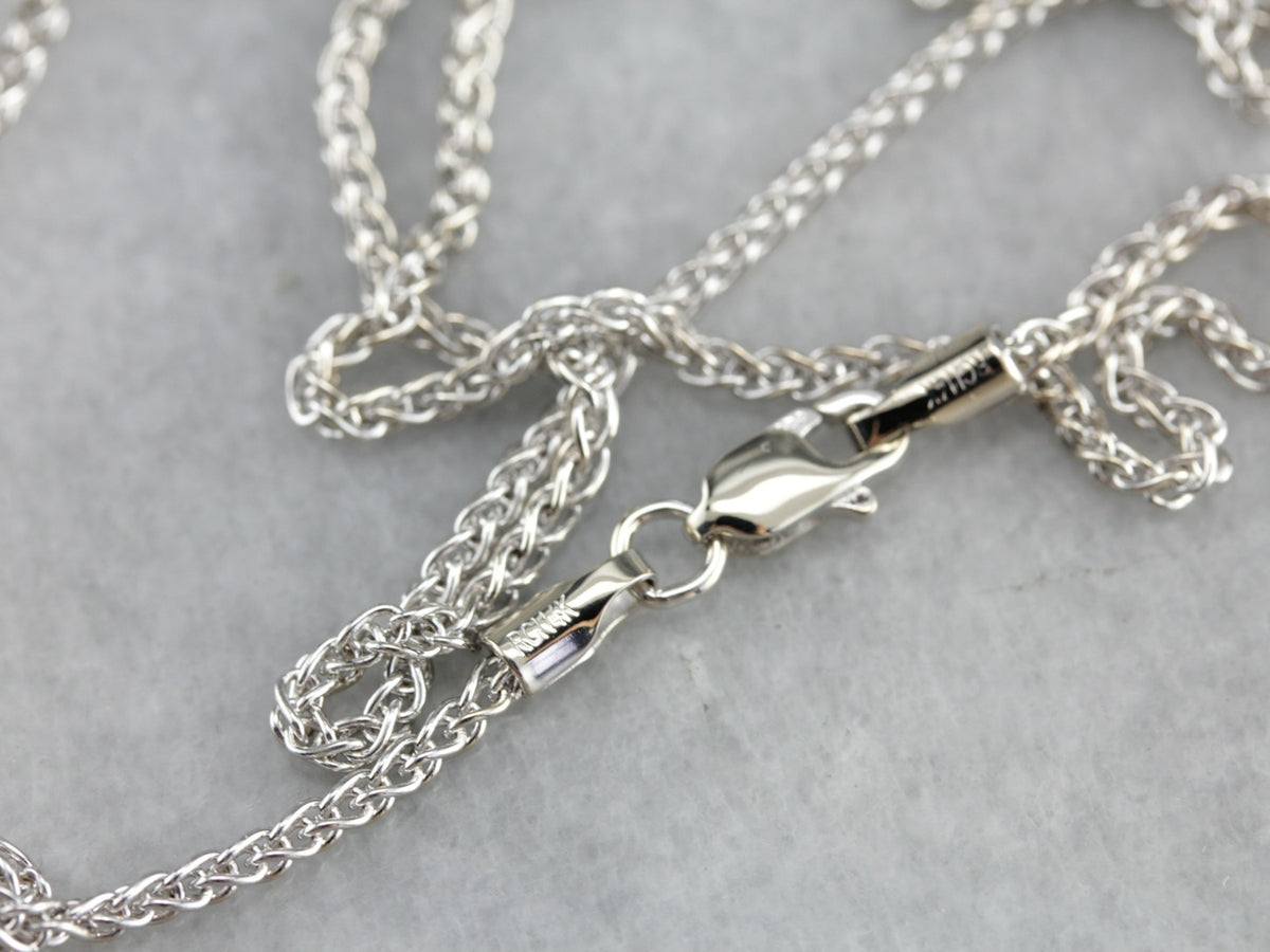 White Gold Wheat Chain