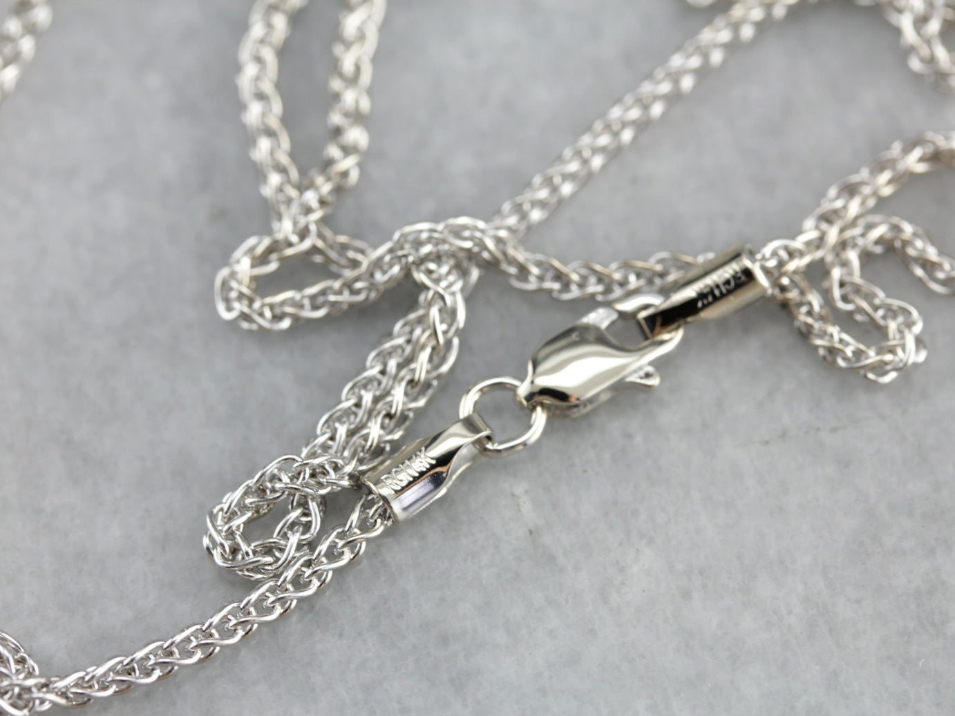 White Gold Wheat Chain