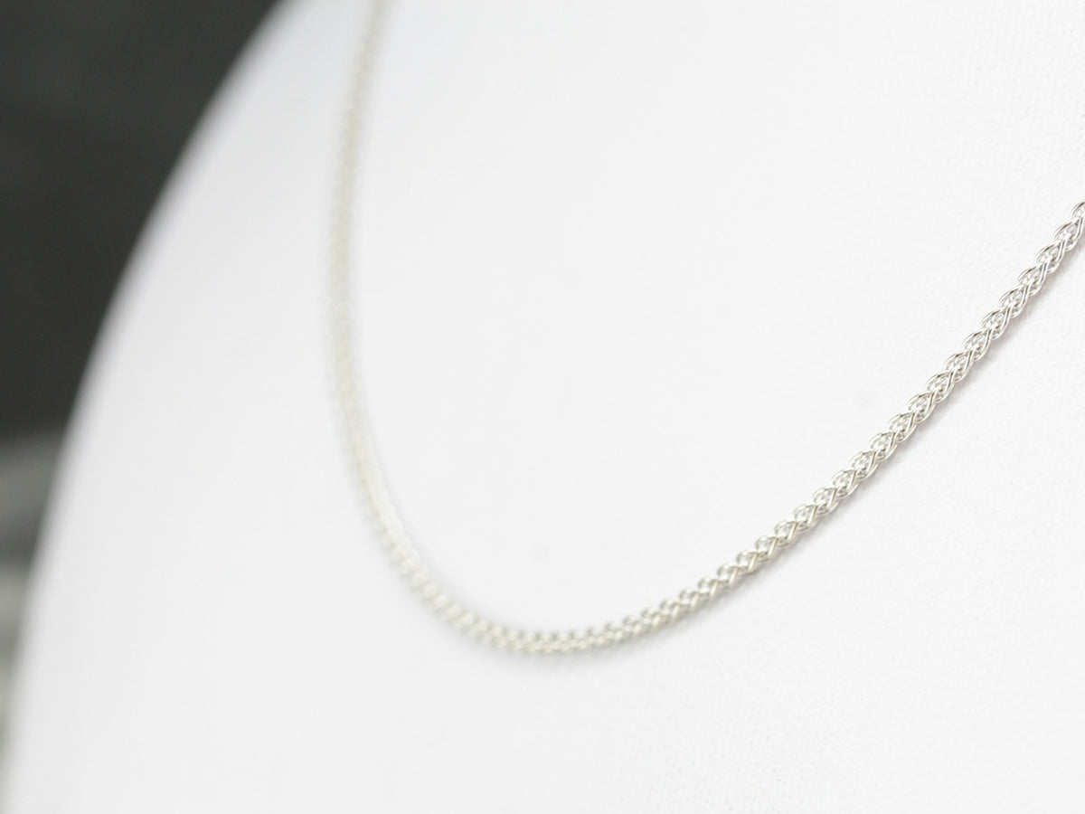 White Gold Wheat Chain