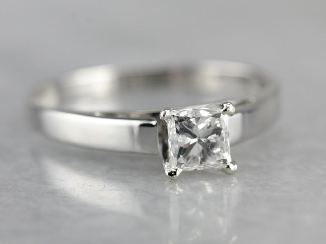 Platinum Princess Cut Diamond Engagement Ring