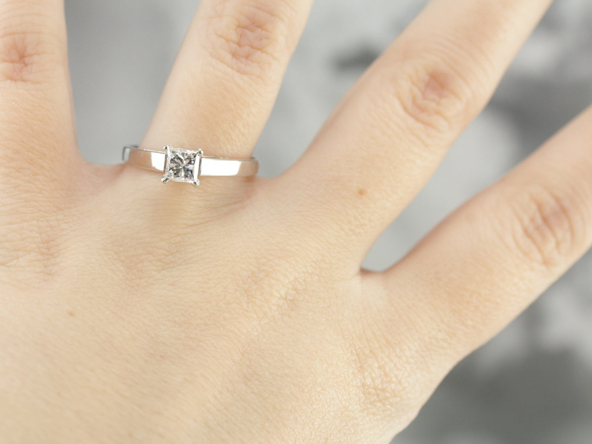 Platinum Princess Cut Diamond Engagement Ring
