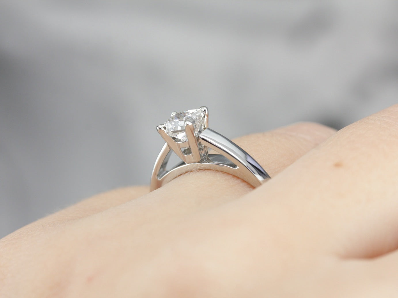 Platinum Princess Cut Diamond Engagement Ring