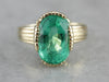 Vintage Emerald Ring in Yellow Gold