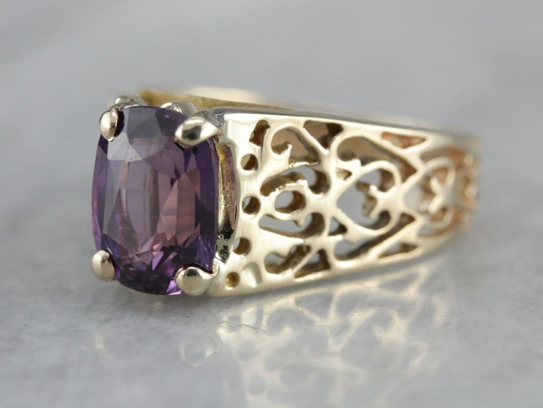 Purple Sapphire Statement Ring