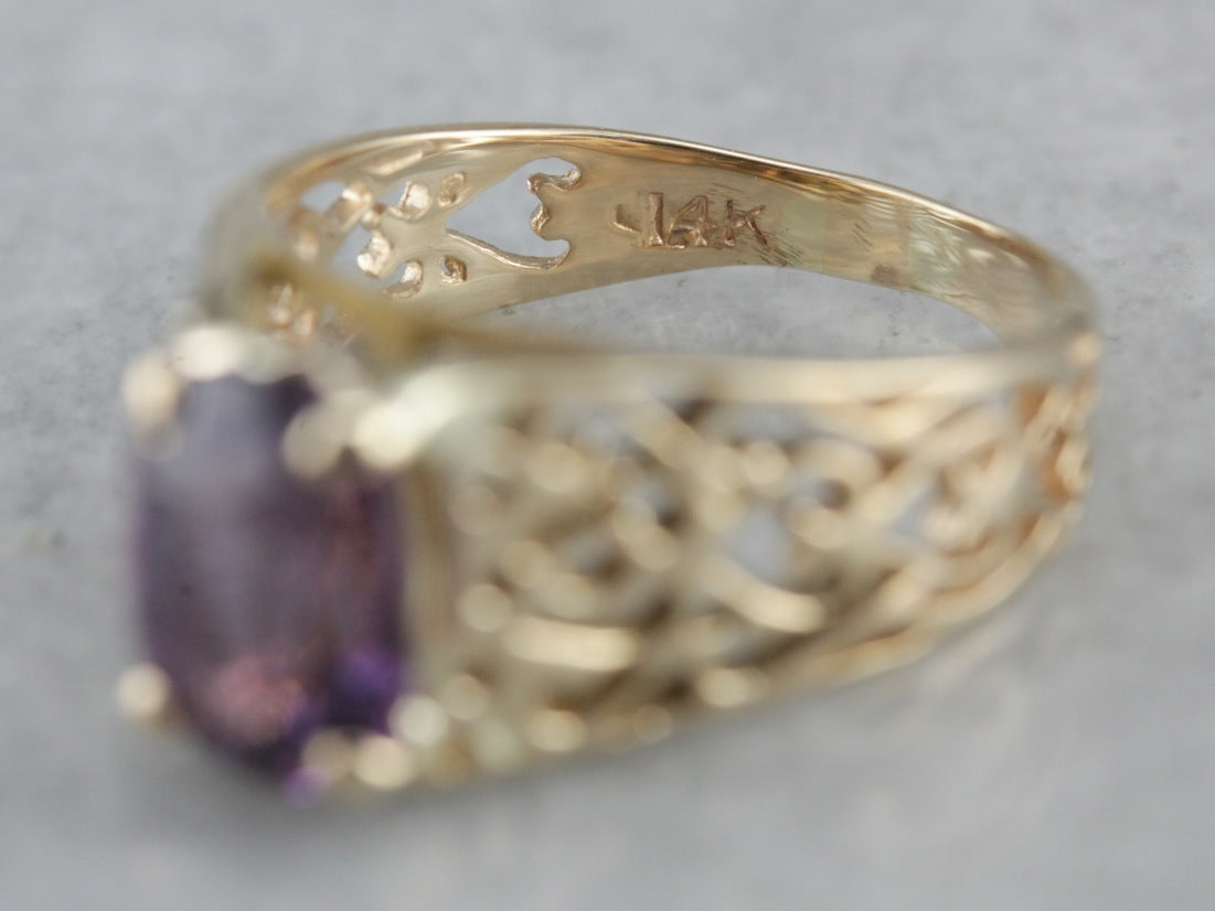 Purple Sapphire Statement Ring