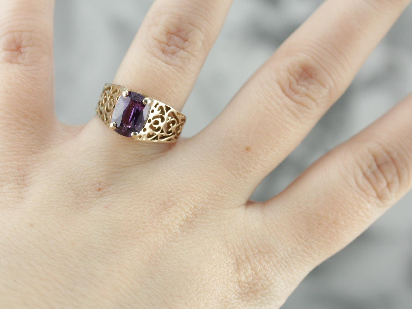 Purple Sapphire Statement Ring