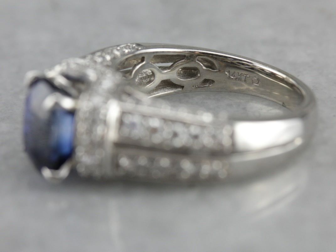 Sapphire and Diamond Ring