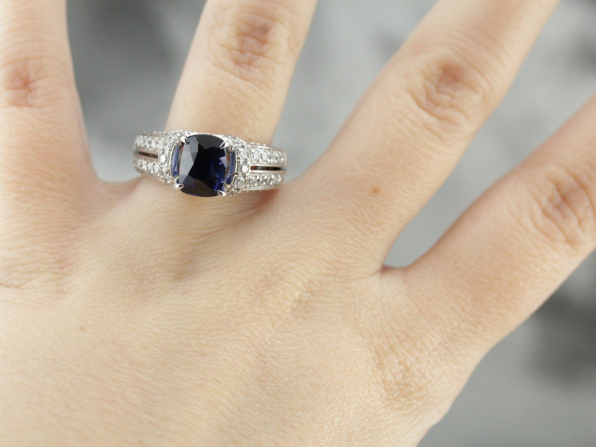 Sapphire and Diamond Ring