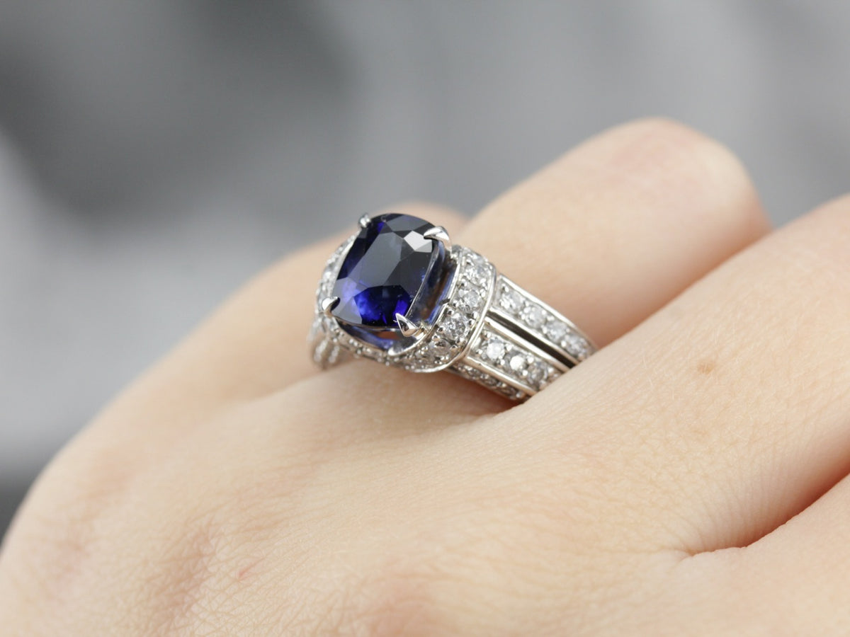Sapphire and Diamond Ring
