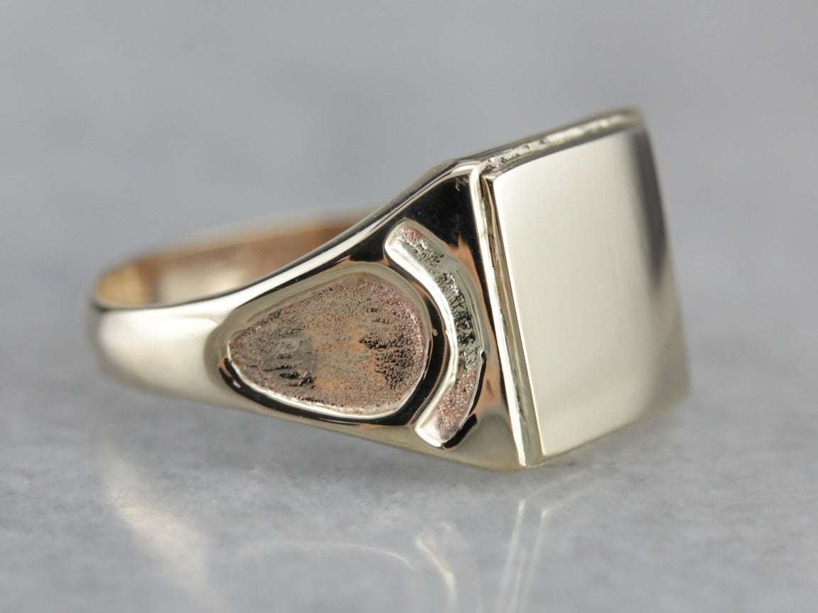 Yellow Gold Signet Ring