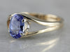 Sapphire Solitaire Ring in Yellow Gold