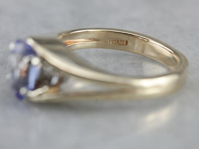 Sapphire Solitaire Ring in Yellow Gold