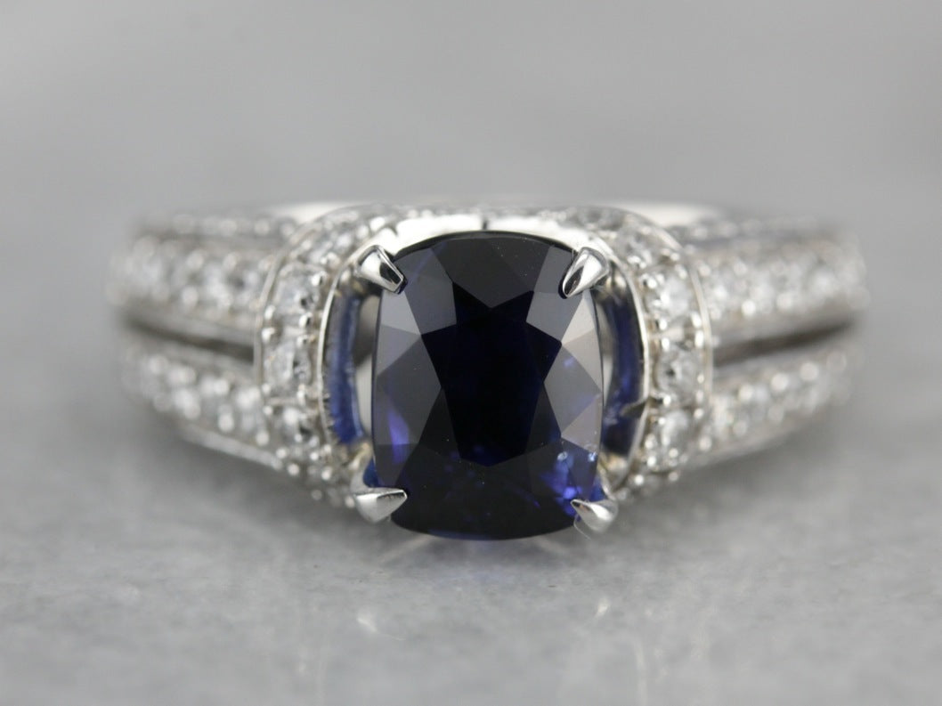 Sapphire and Diamond Ring