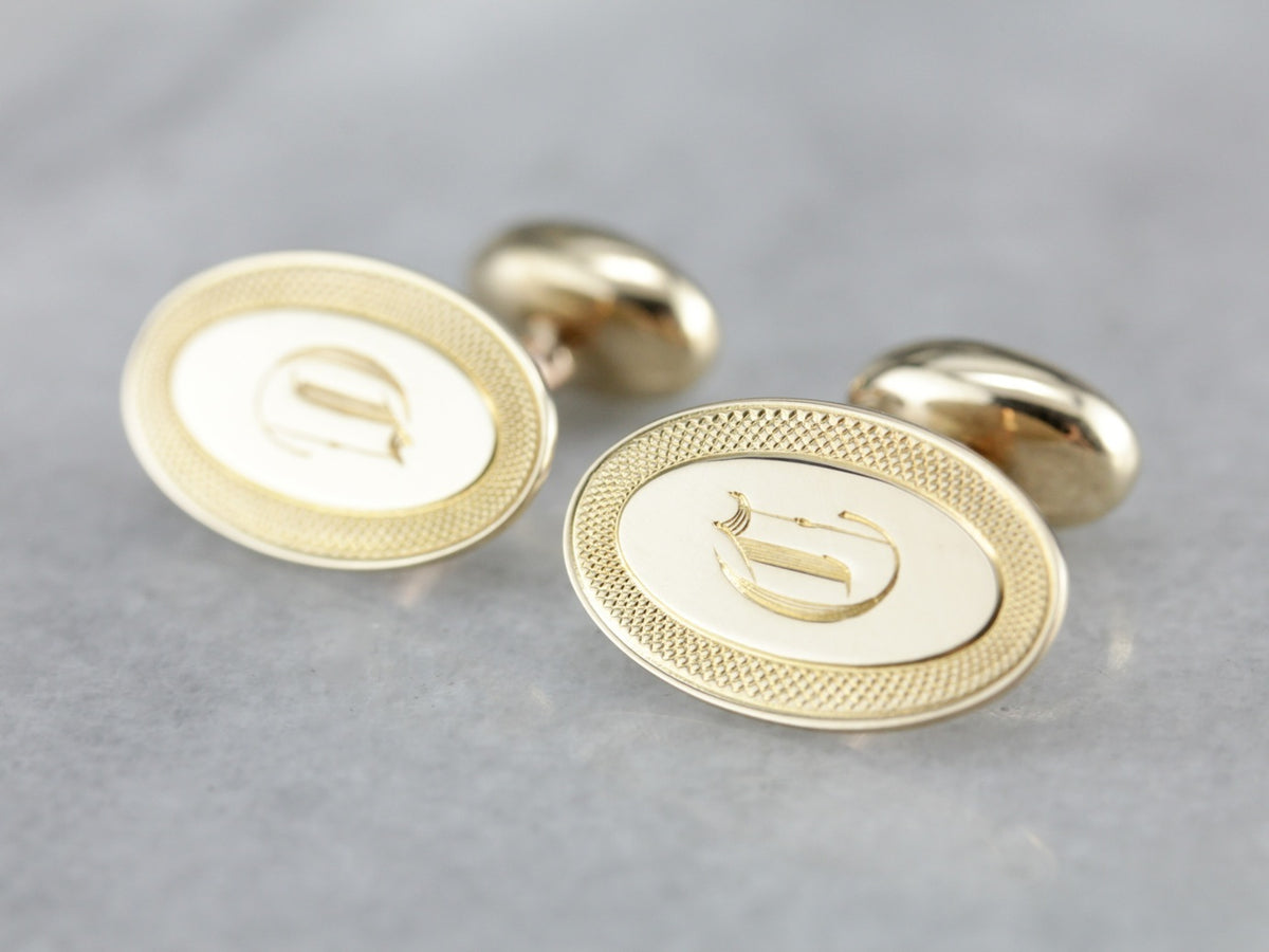 Vintage Monogramed Cufflinks