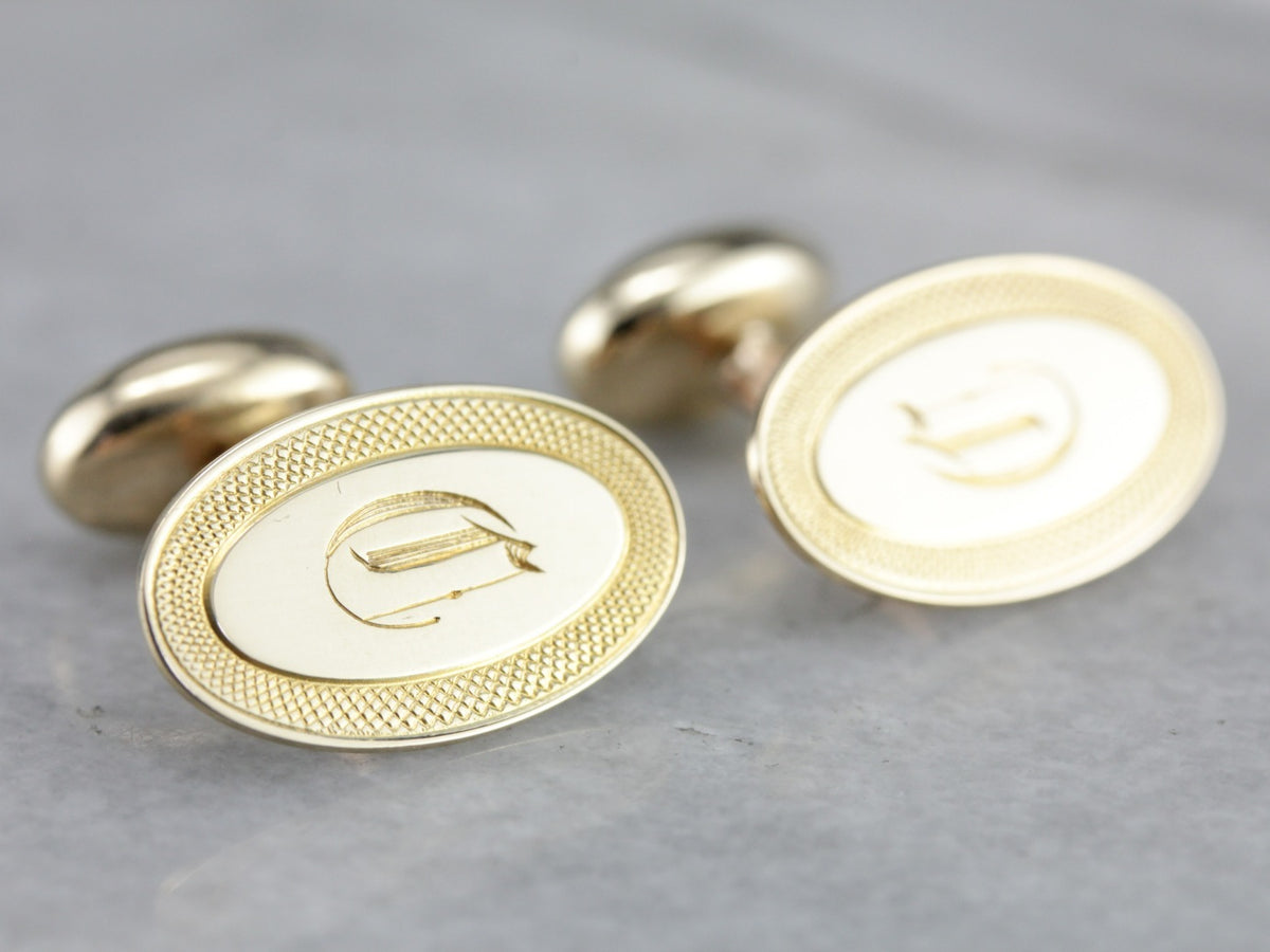 Vintage Monogramed Cufflinks