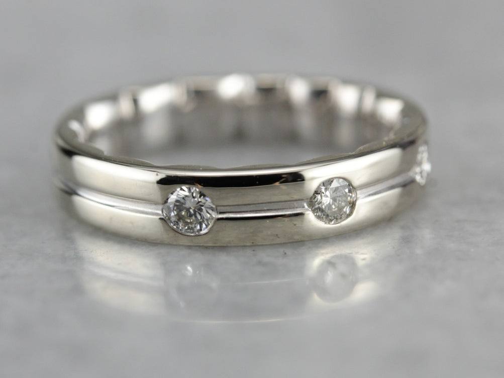 White Gold And Diamond Band