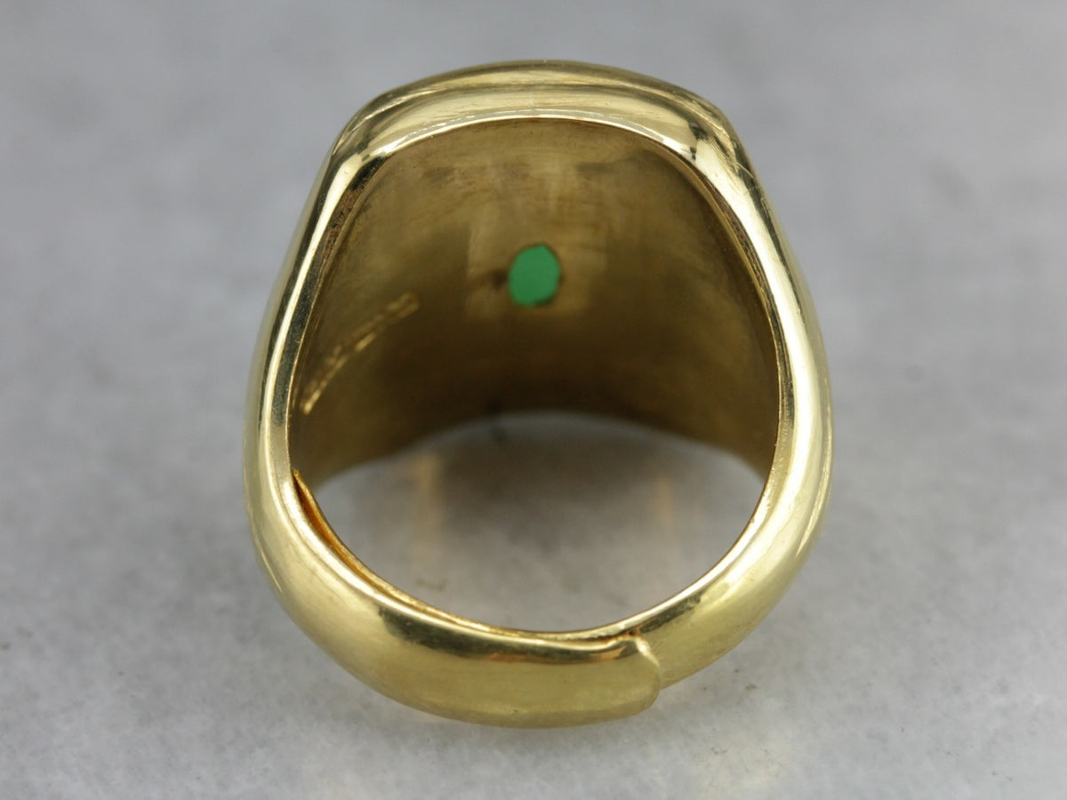Men's Retro Era Jadeite Ring