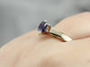 Purple Sapphire Solitaire Engagment Ring