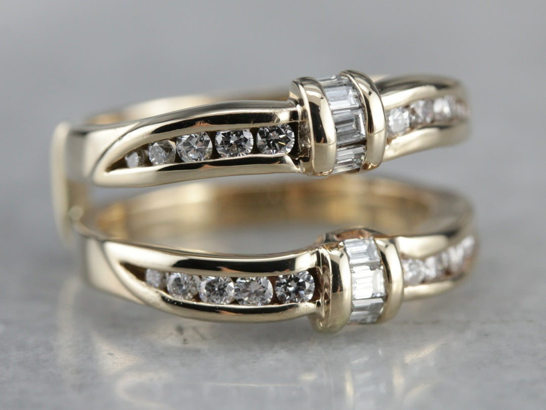 Yellow Gold Diamond Guard Band