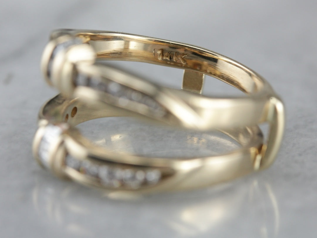 Yellow Gold Diamond Guard Band