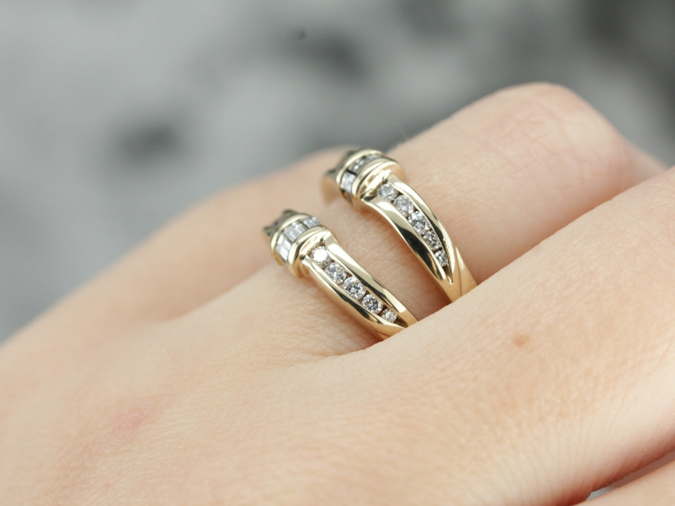 Yellow Gold Diamond Guard Band