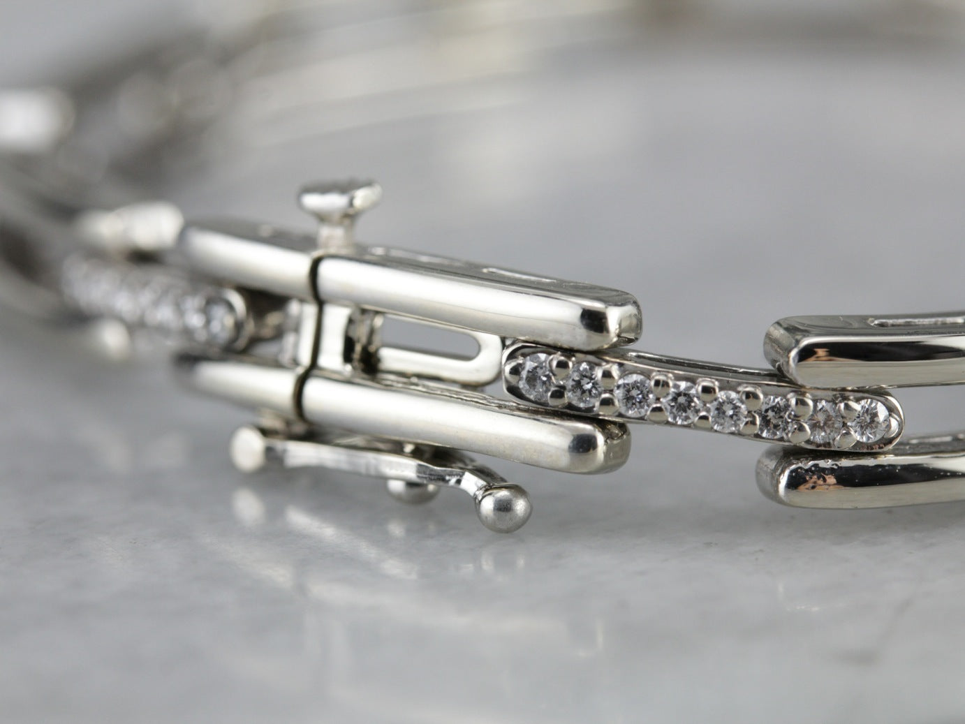 White Gold Diamond Link Bracelet