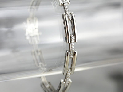 White Gold Diamond Link Bracelet