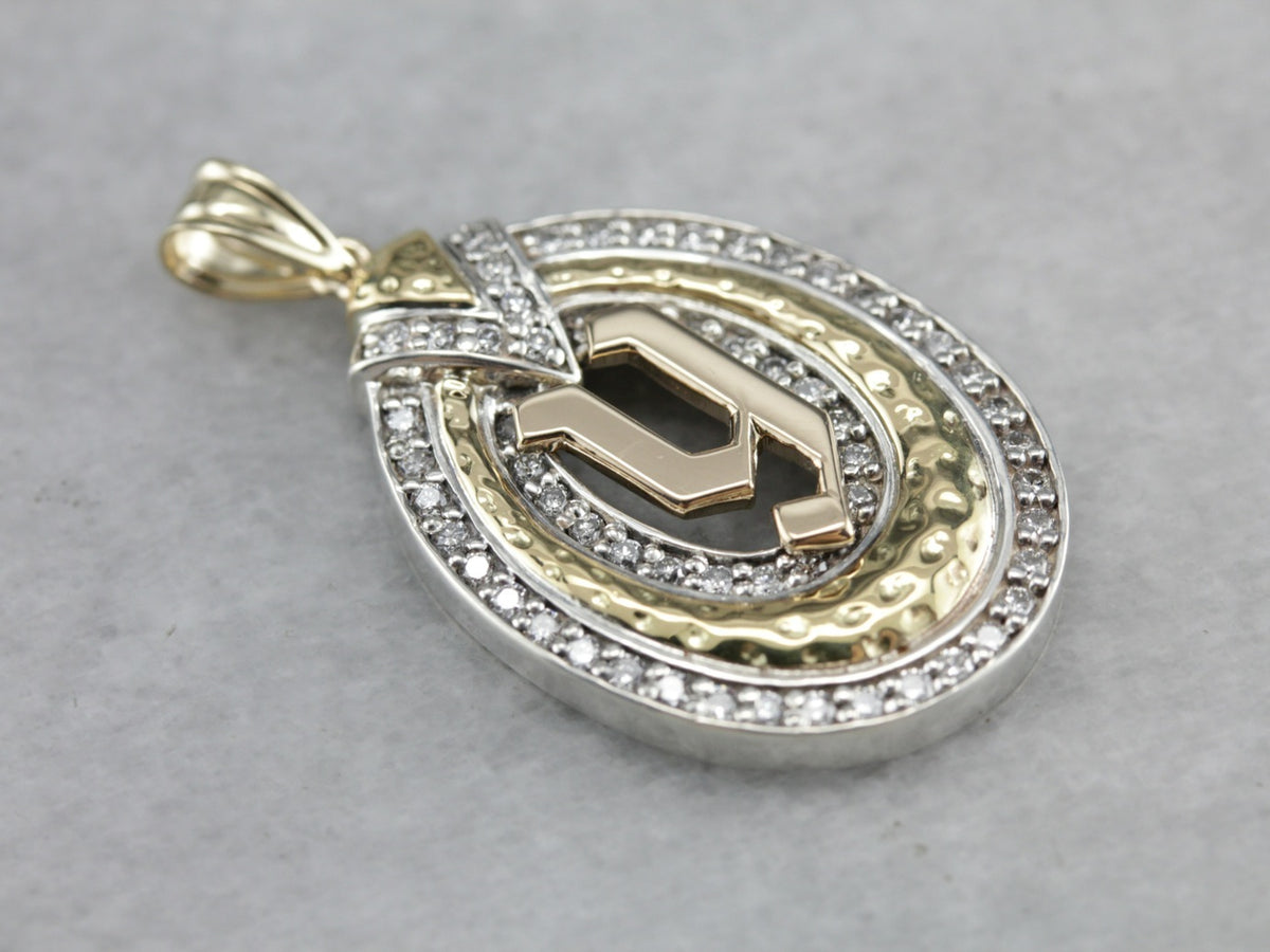 Diamond Monogramed Pendant