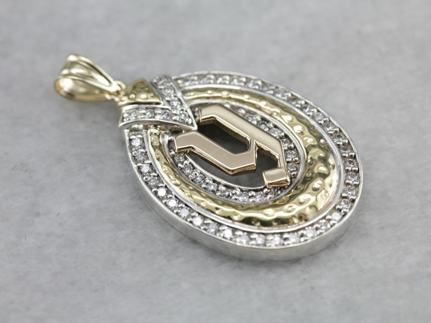 Diamond Monogramed Pendant