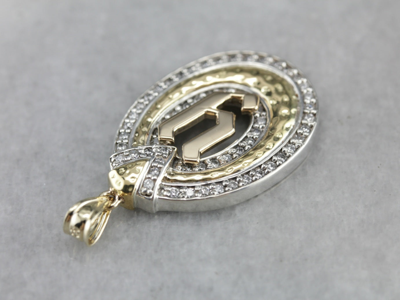 Diamond Monogramed Pendant