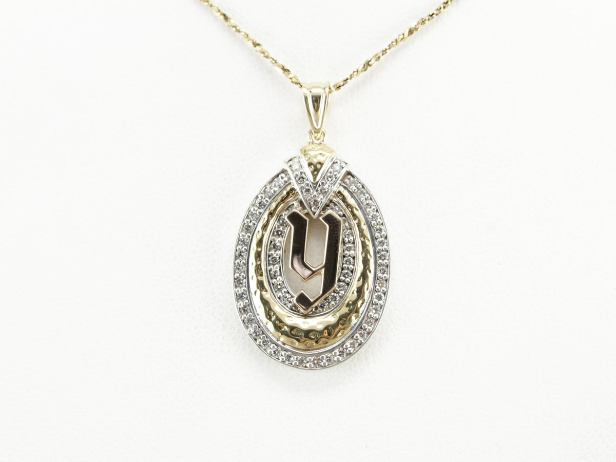 Diamond Monogramed Pendant