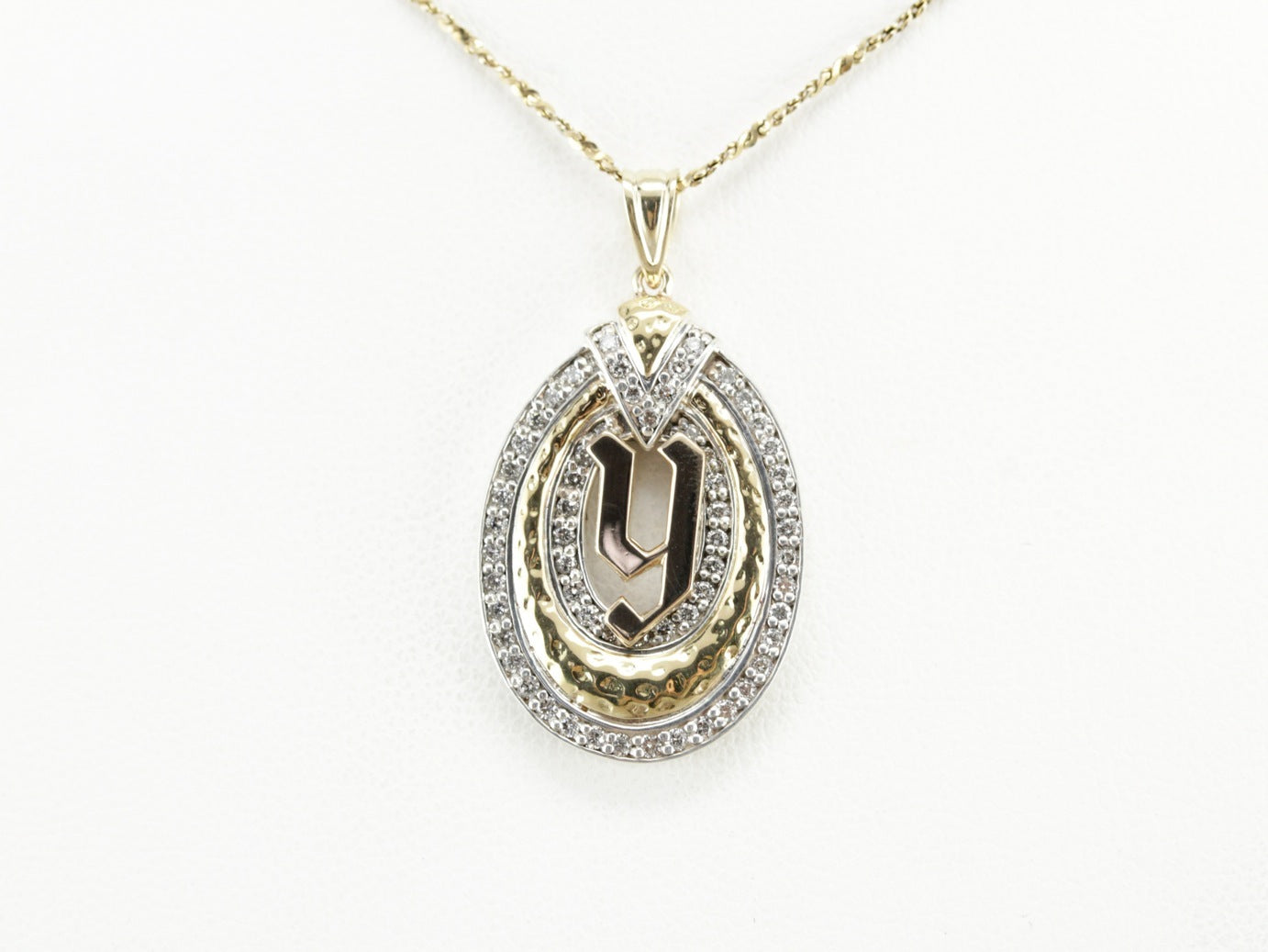 Diamond Monogramed Pendant