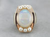 Opal and Pearl Cocktail Ring