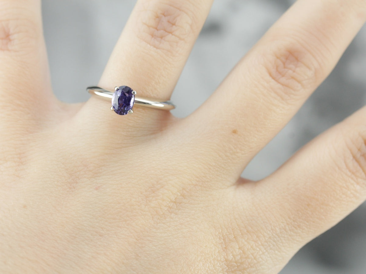 Purple Sapphire Engagement Ring