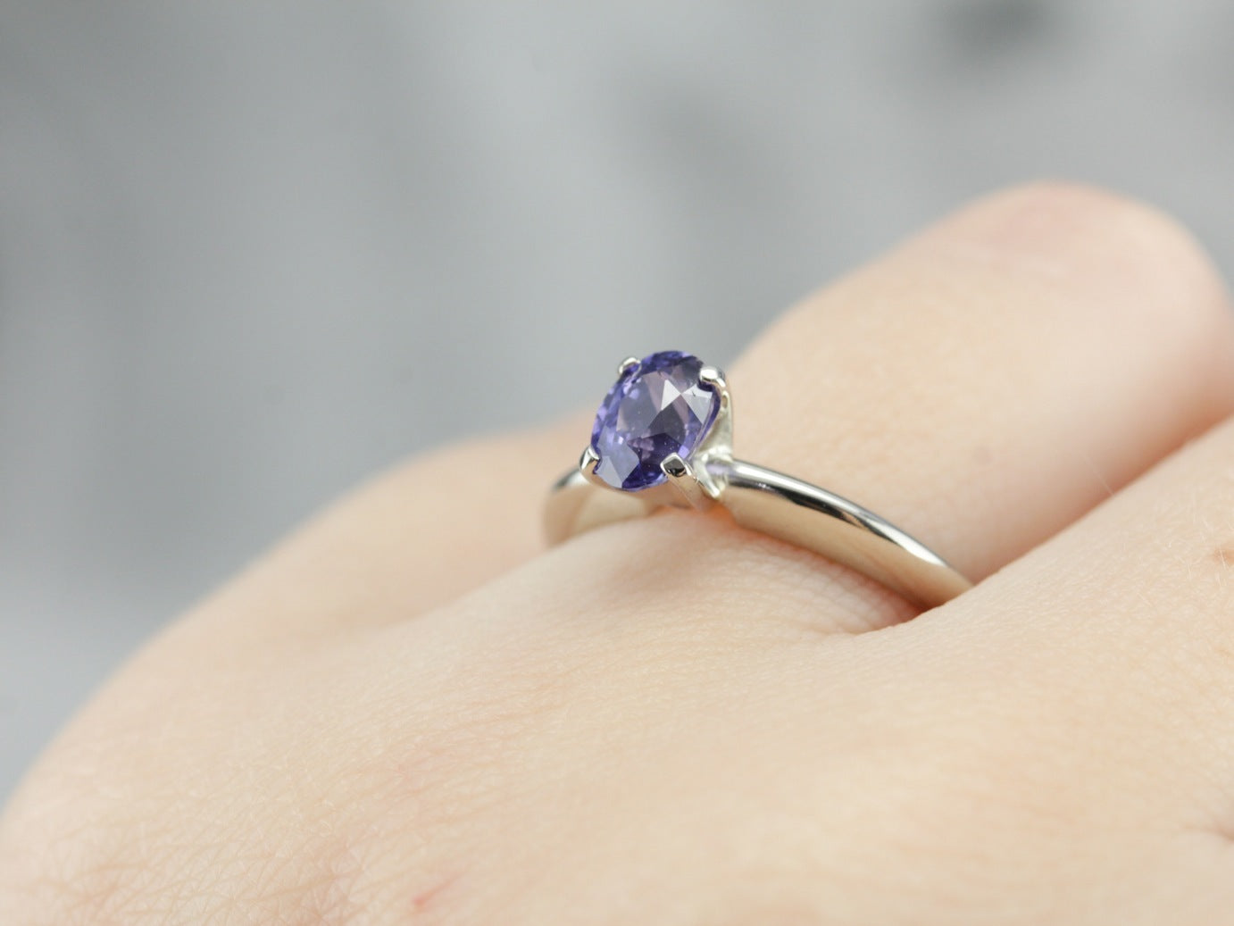 Purple Sapphire Engagement Ring