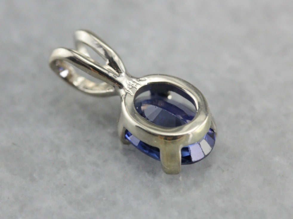Sapphire Solitaire Pendant