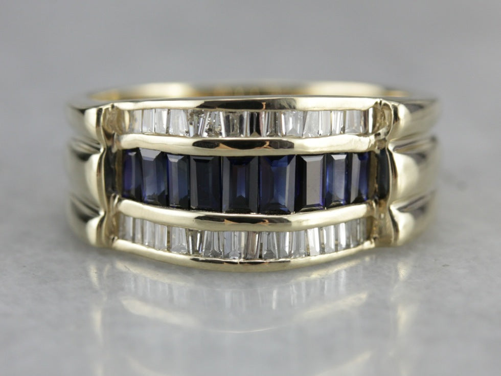 Sapphire and Diamond Statement Ring