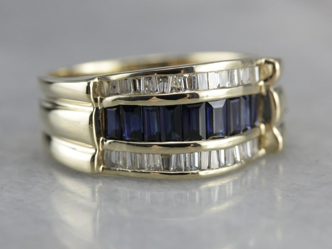 Sapphire and Diamond Statement Ring