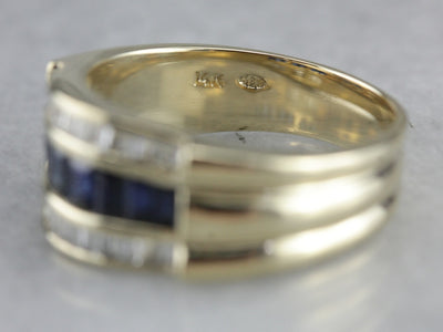 Sapphire and Diamond Statement Ring