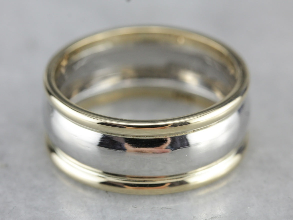 Vintage Mixed Metal Wedding Band