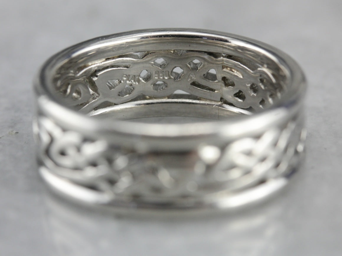 Platinum Celtic Wedding Band