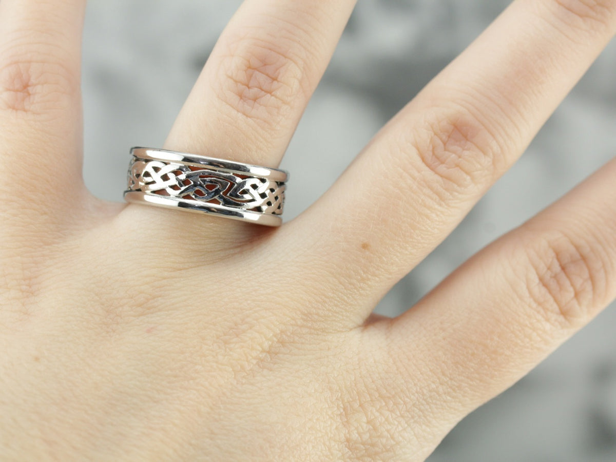Platinum Celtic Wedding Band