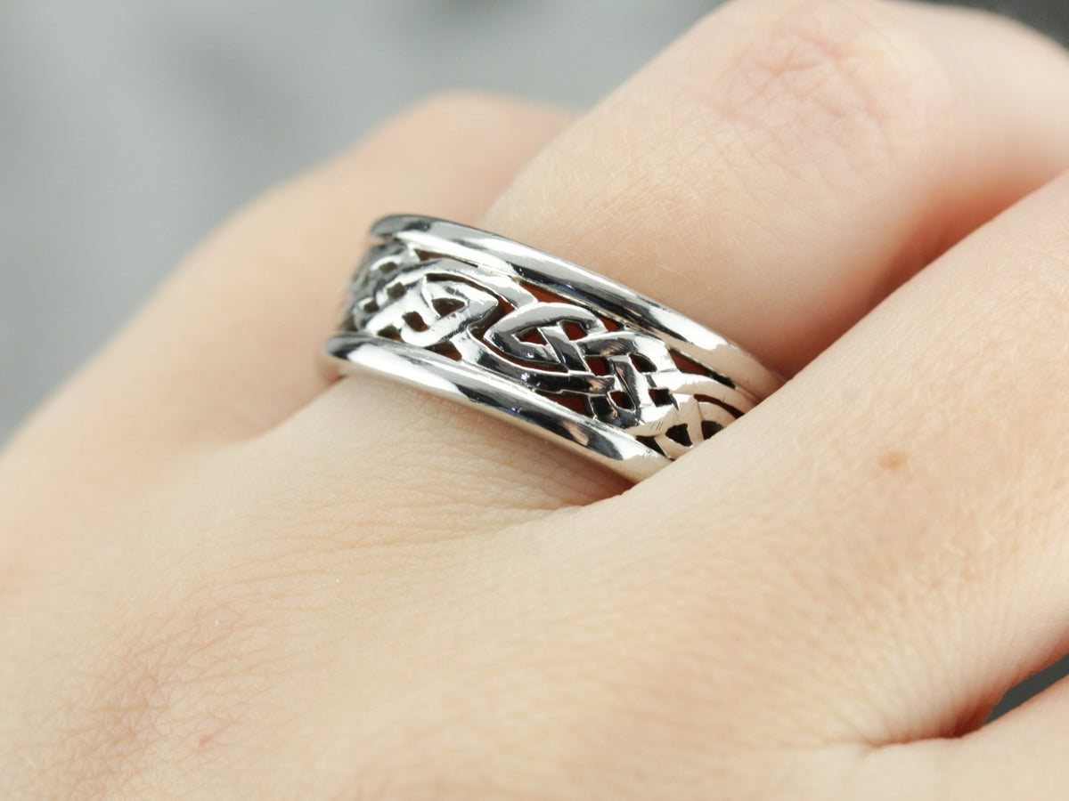 Platinum Celtic Wedding Band