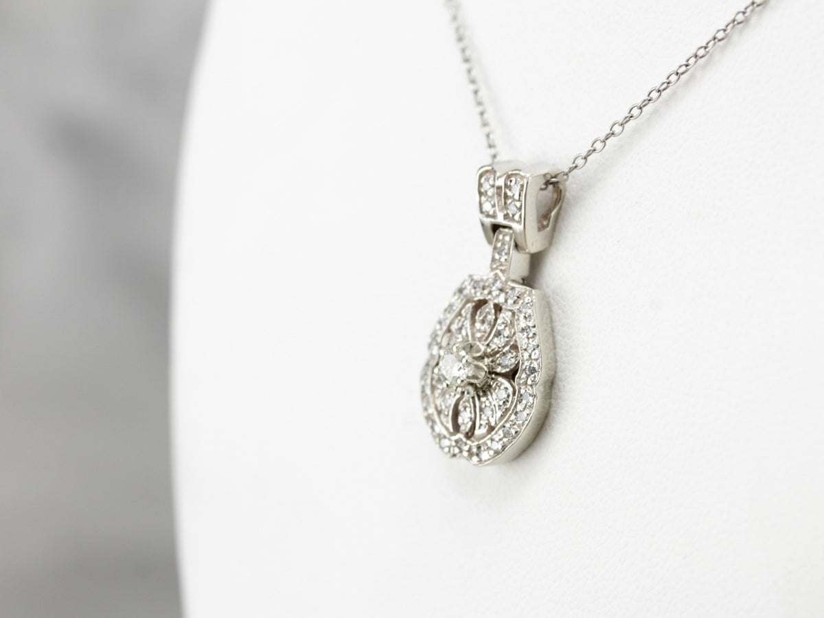 White Gold and Diamond Pendant