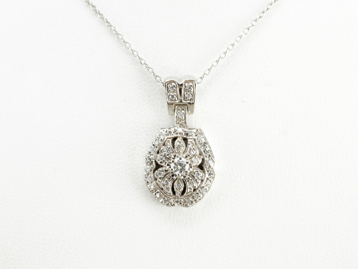 White Gold and Diamond Pendant