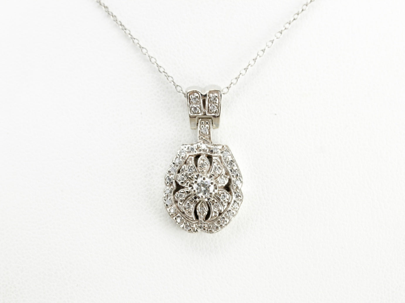 White Gold and Diamond Pendant