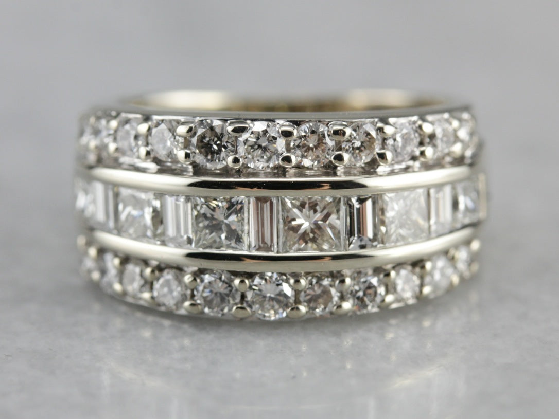 White Gold Diamond Cocktail Band