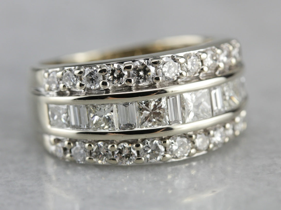 White Gold Diamond Cocktail Band