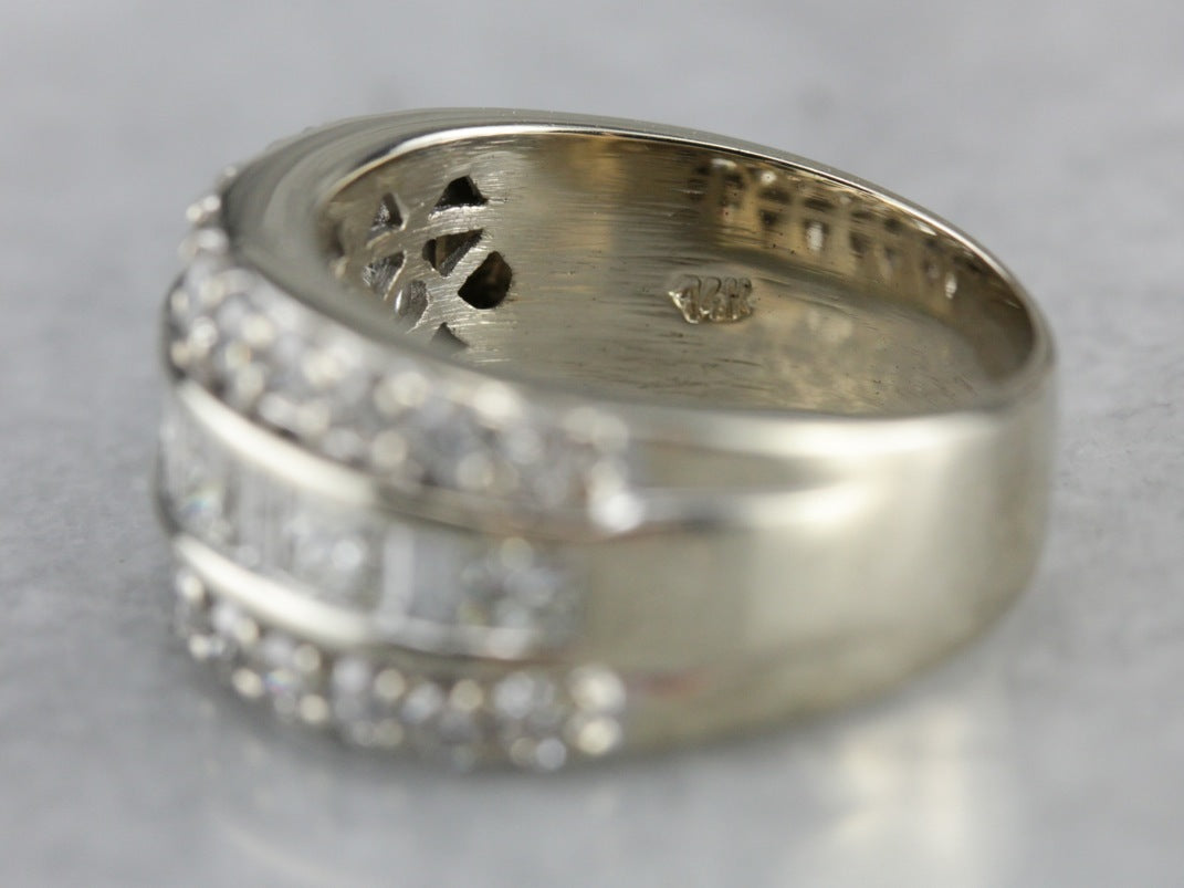 White Gold Diamond Cocktail Band